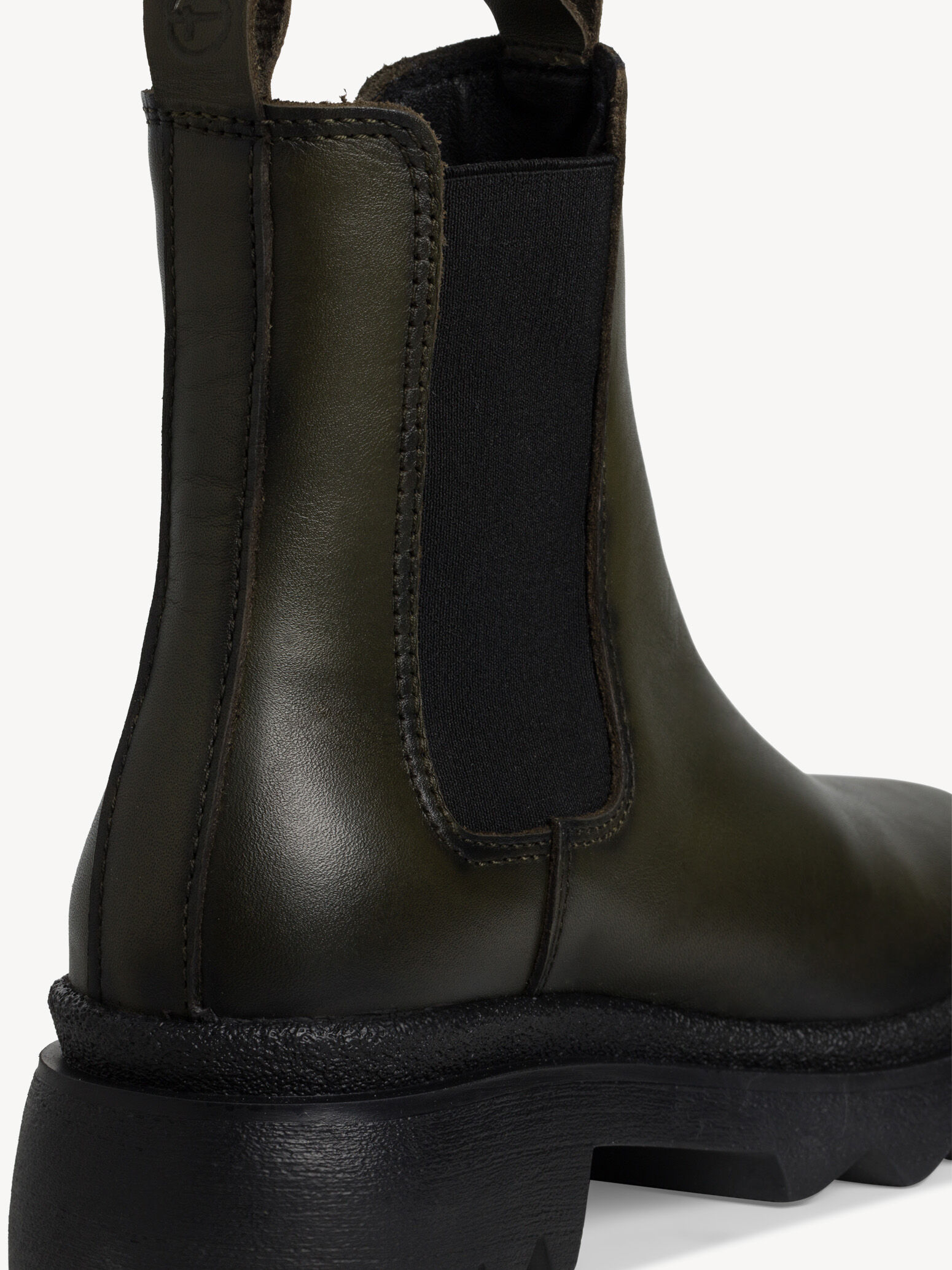 Bottine Chelsea en cuir - vert