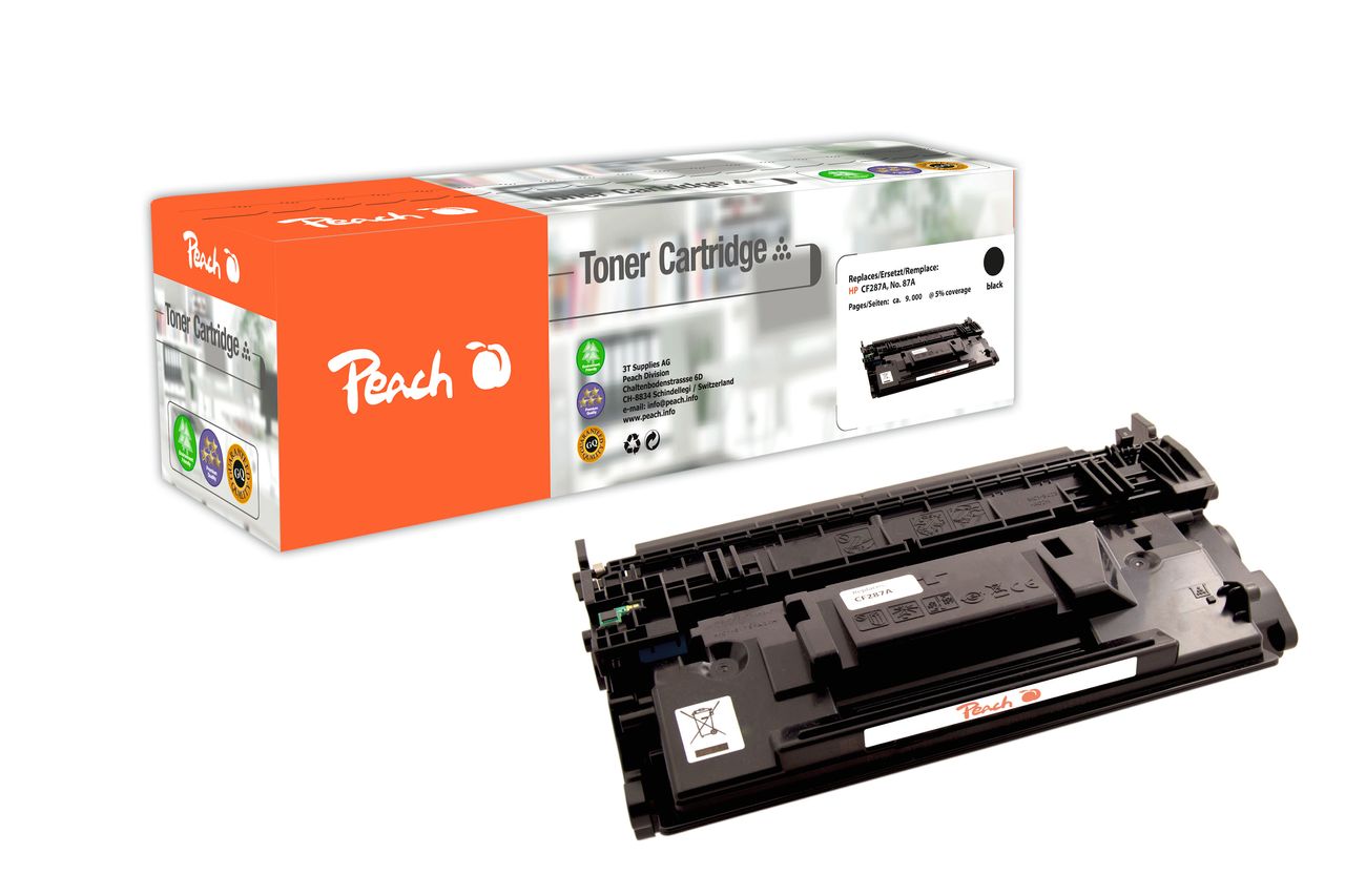 Peach Tonermodul schwarz ersetzt HP No. 287A