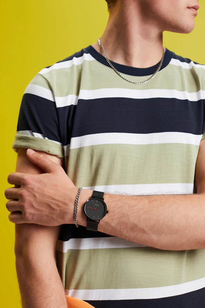 Edelstahluhr mit Mesh-Armband
