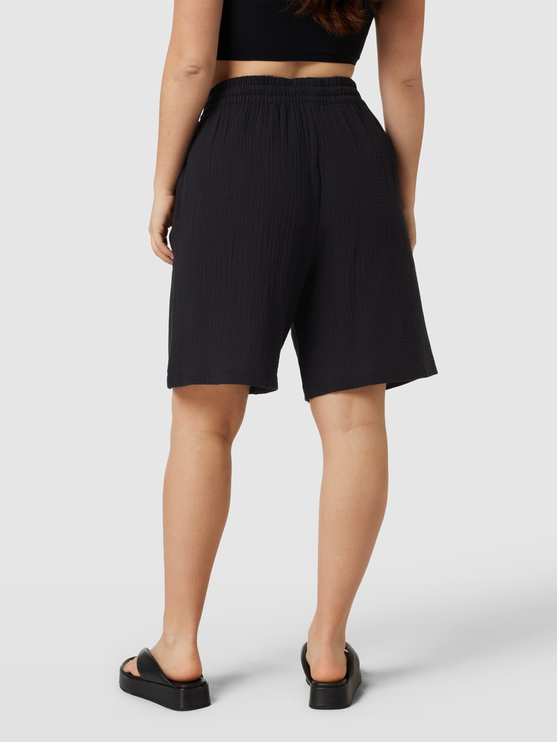 PLUS SIZE Shorts mit Tunnelzug Modell 'CARTHEIS' in schwarz