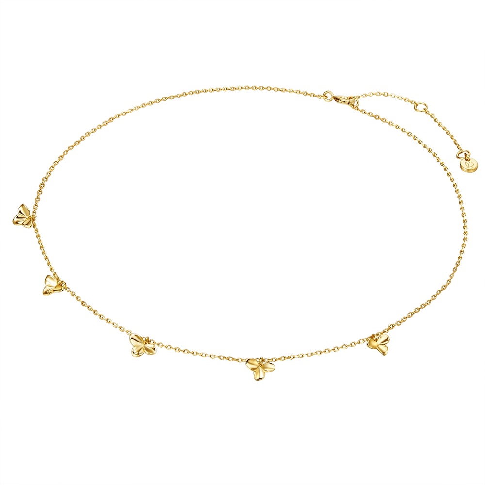 Glanzstücke München Collier en argent Fleur Argent sterling en Or jaune collier