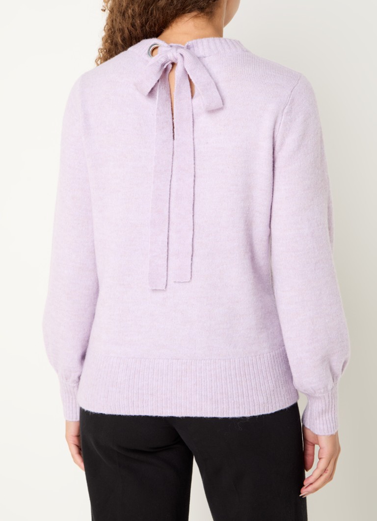 French Connection Kezia fine-knit wool blend pullover with bow detail