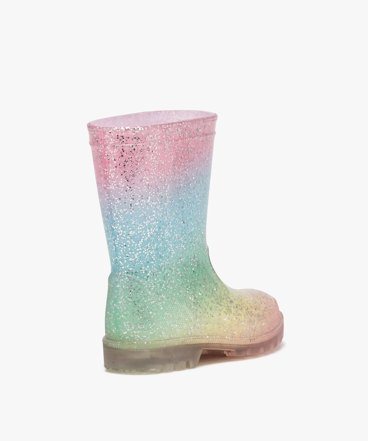 Bottes de pluie fille arc-en-ciel à paillettes multicolore | GEMO