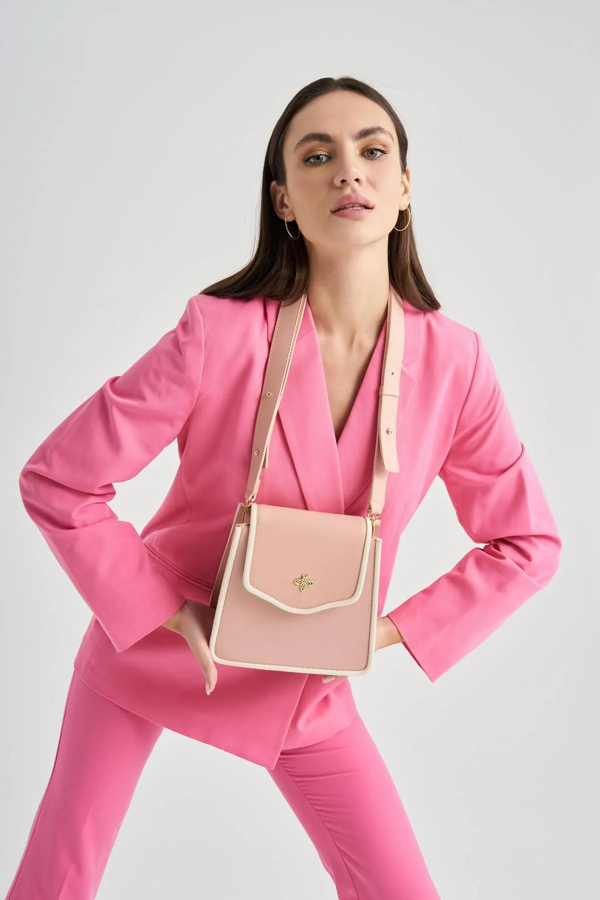 Lucky Bees  Clutch - Rosa - Unifarben