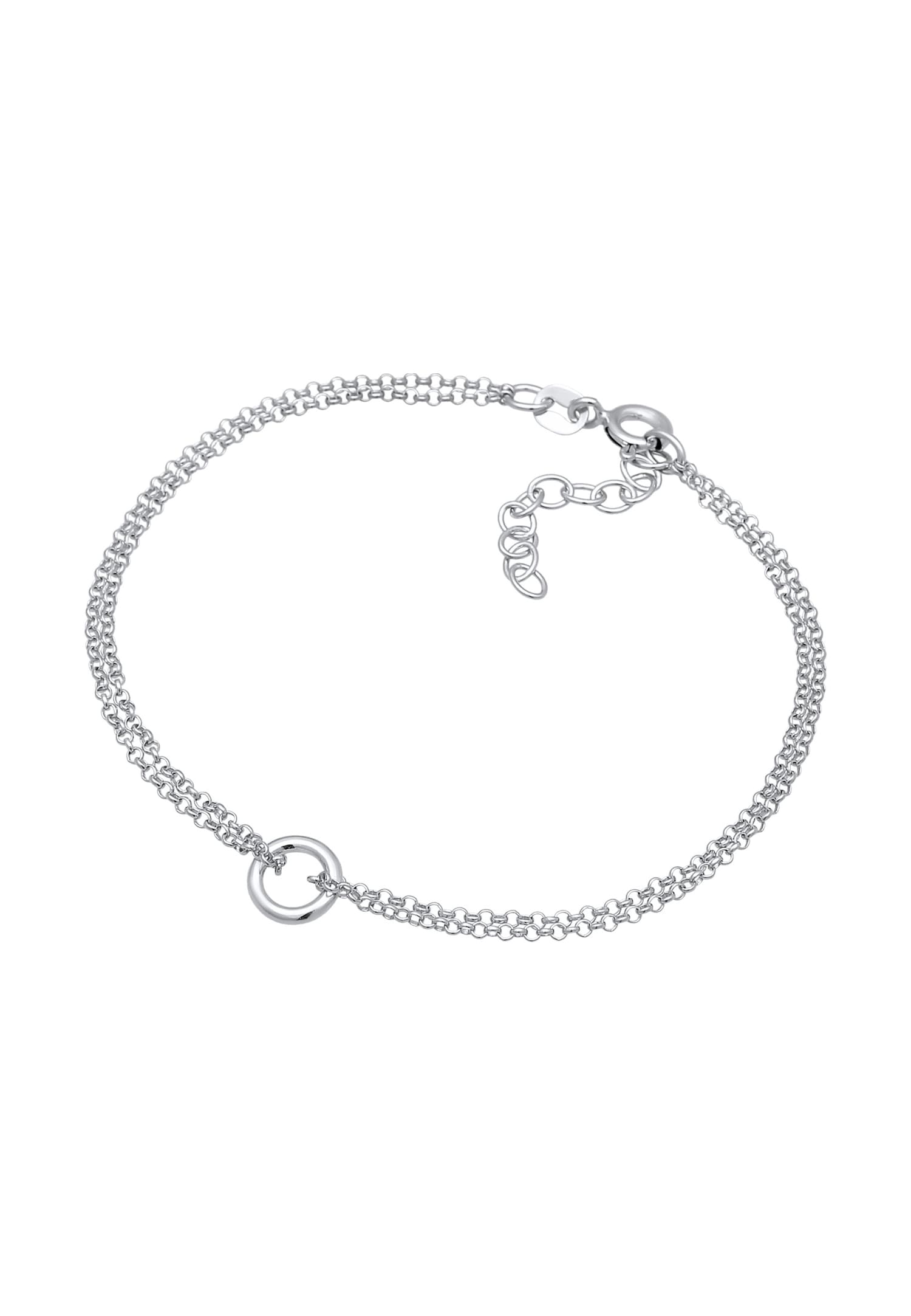 Pendentif Elli pour femme « Round Circle » en argent sterling 925