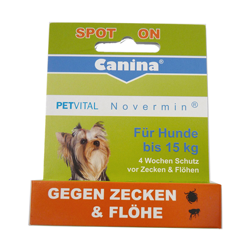 PETVITAL Novermin flüssig für Hunde bis 15 kg  2 ml  Flüssigkeit