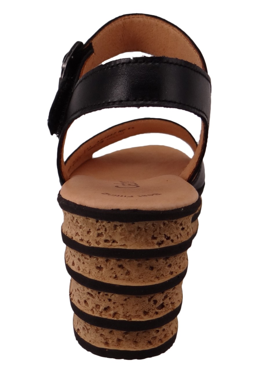 GABOR Komfort Sandalen schwarz Gabor Fashion Keilsandalette 24.651.27 S