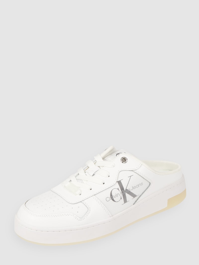 Pantolette aus Leder  in weiss
