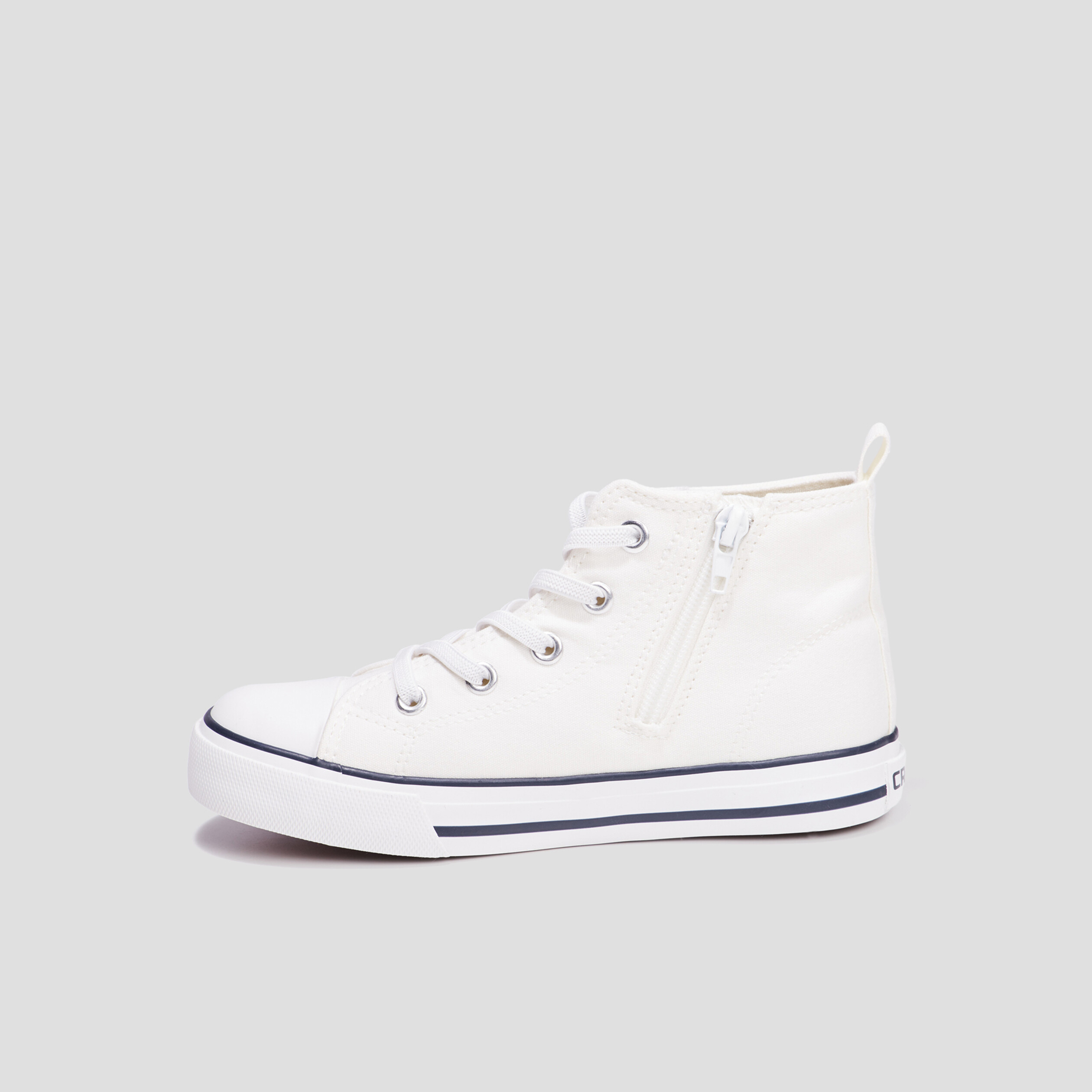 Tennis montantes en toile Creeks blanc fille | La Halle