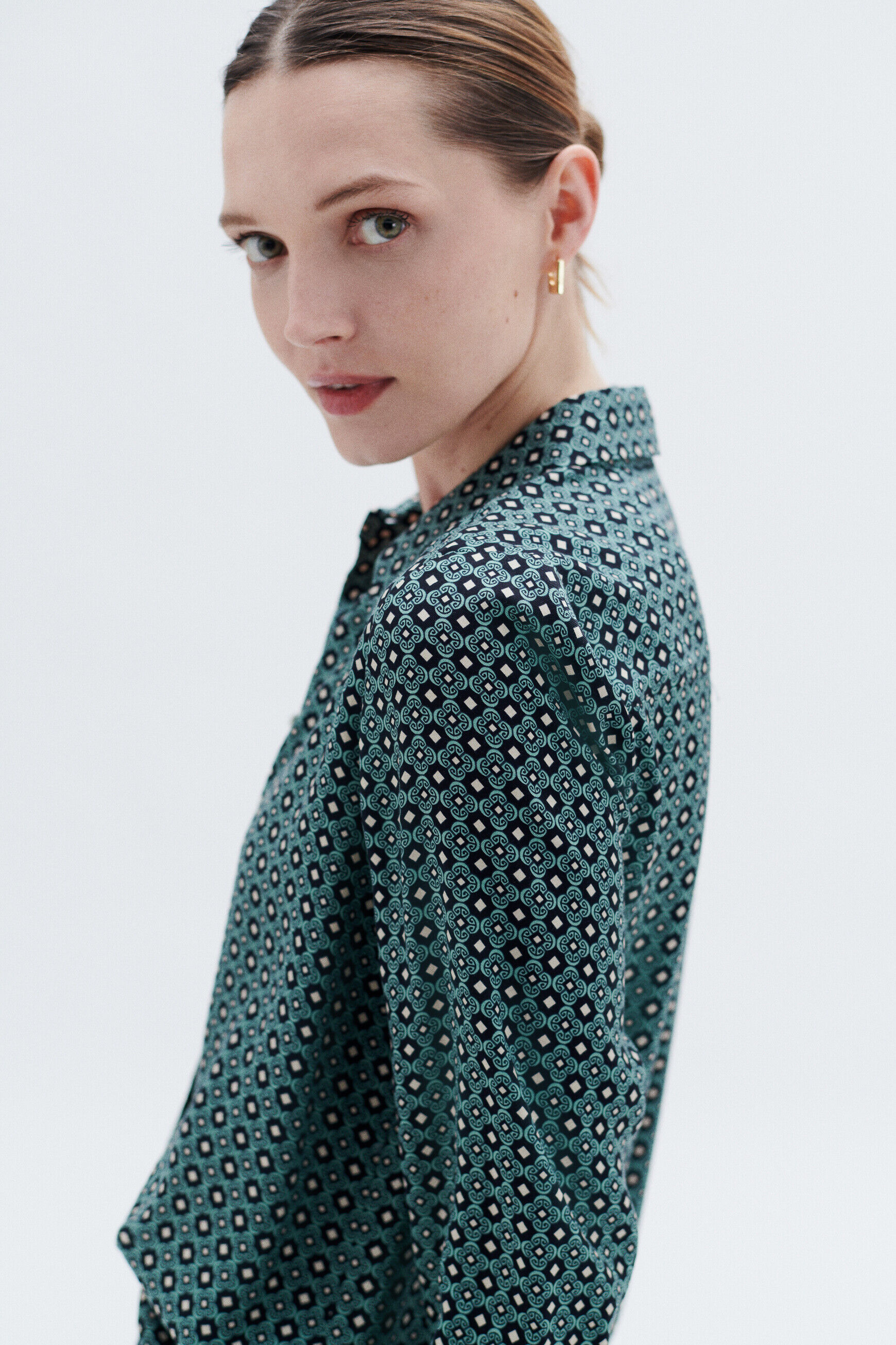 Chemisier cessy bleu marine femme