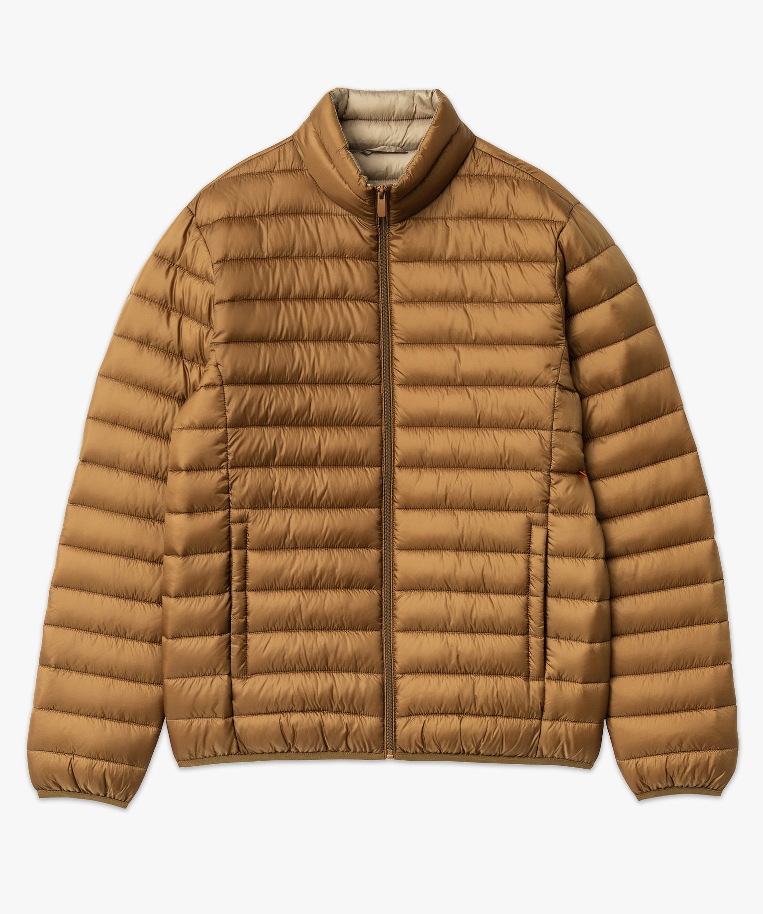 Blouson matelassé à col montant homme marron | GEMO