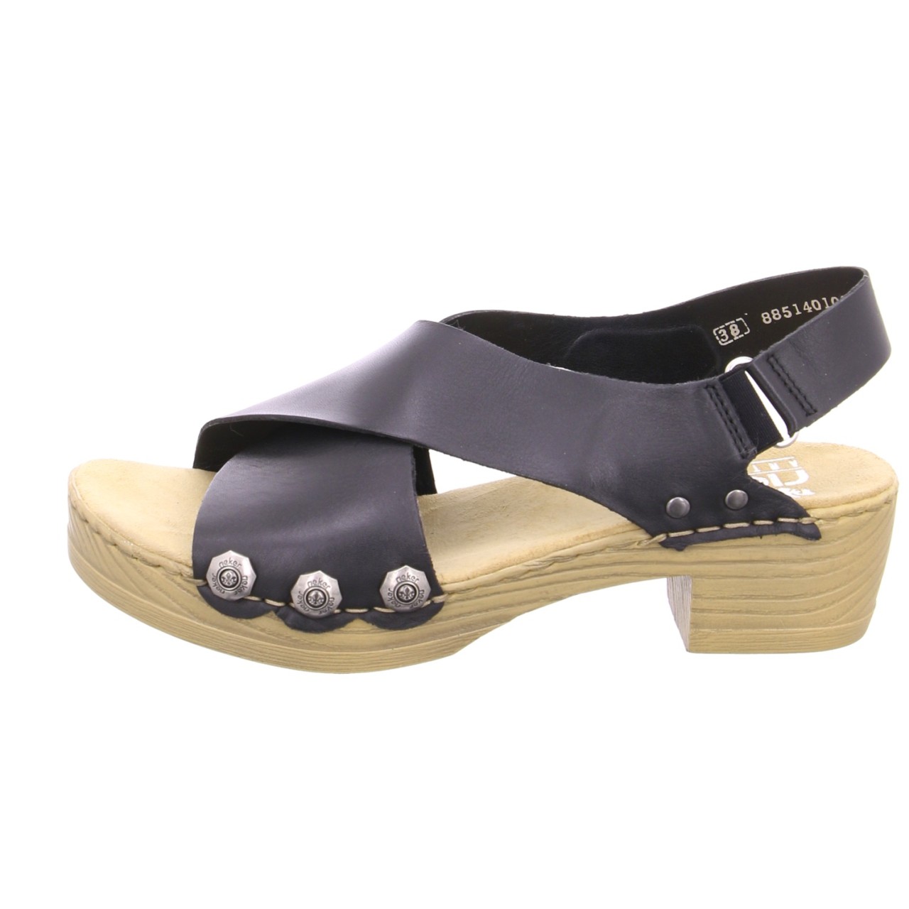 RIEKER Klassische Sandalen schwarz