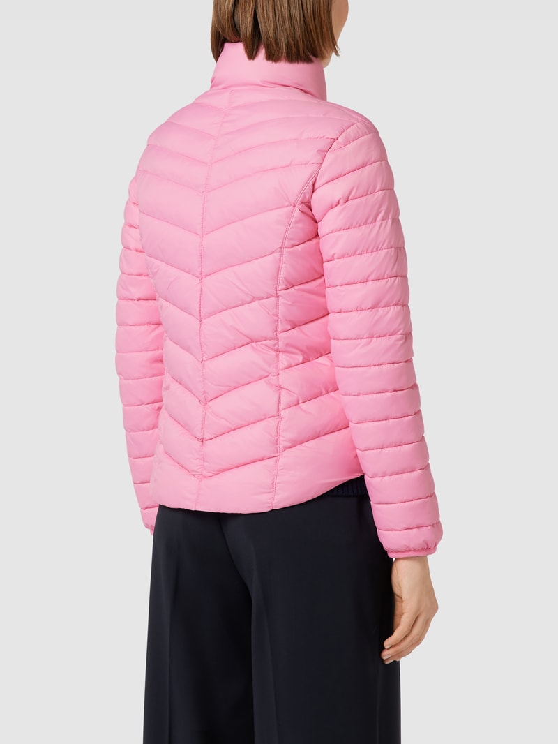 Steppjacke mit Stehkragen in pink