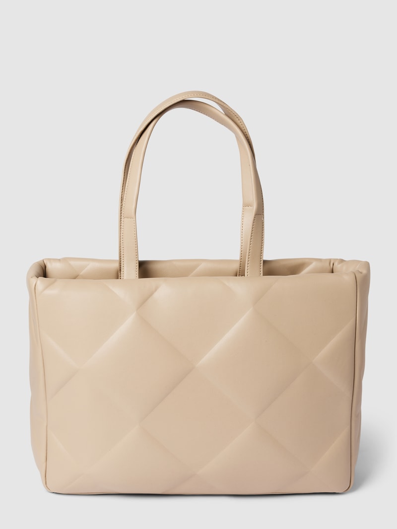 Tote Bag mit Strukturmuster Modell 'QUILT' in beige