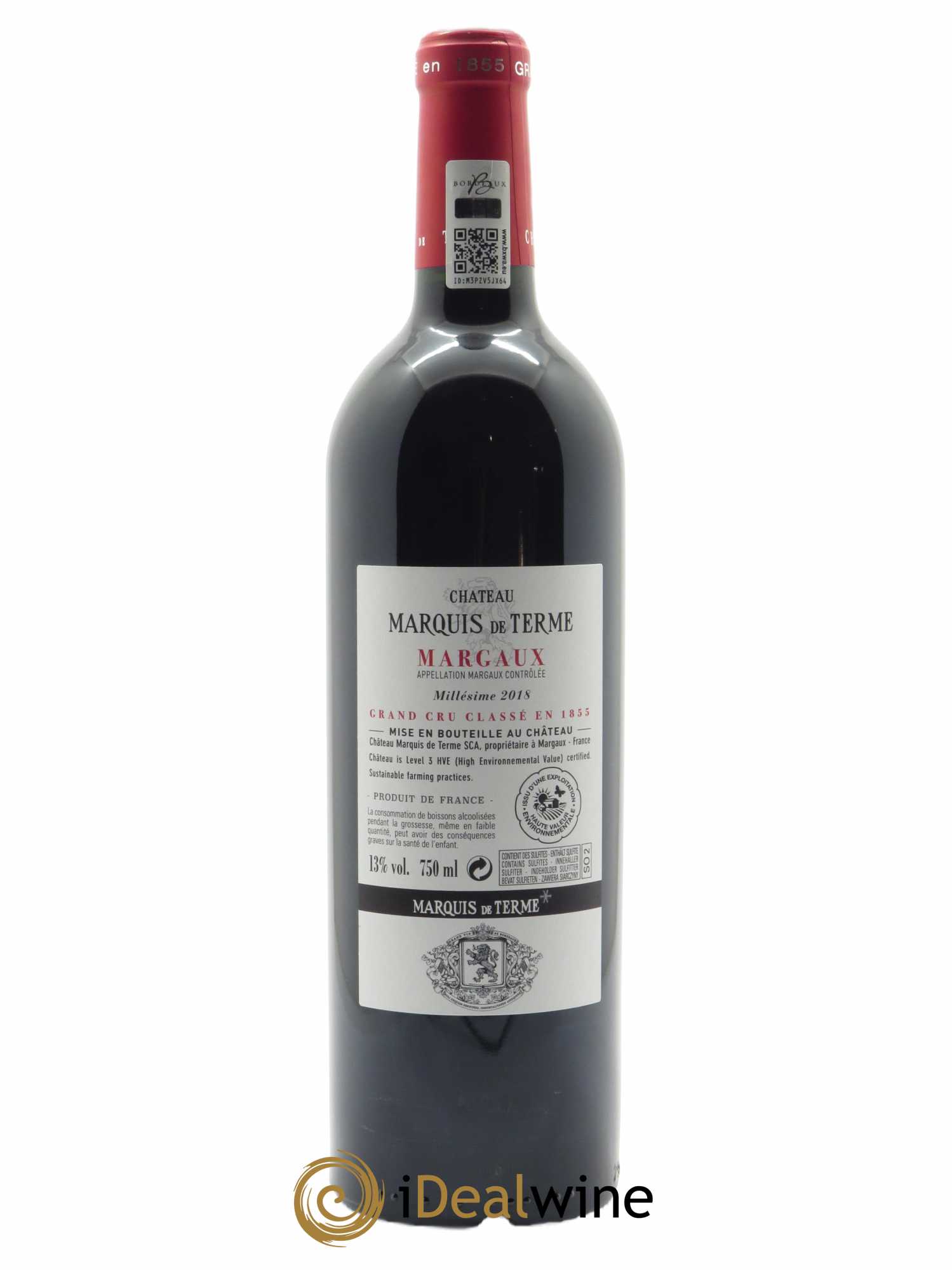 Château Marquis de Terme 4ème Grand Cru Classé (CBO à partir de 6 bts) 2018 - Lot de 1 Bouteille