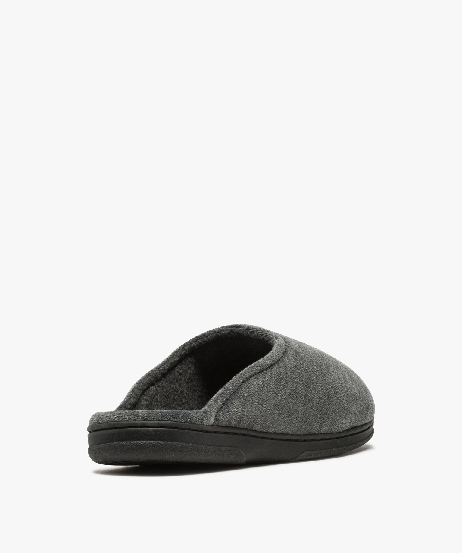 Chaussons homme mules d'intérieur unies en velours ras | GEMO