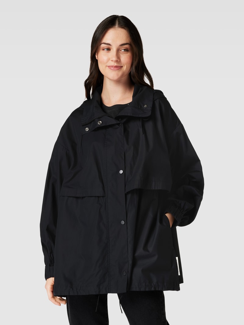 Jacke aus reiner Viskose in schwarz