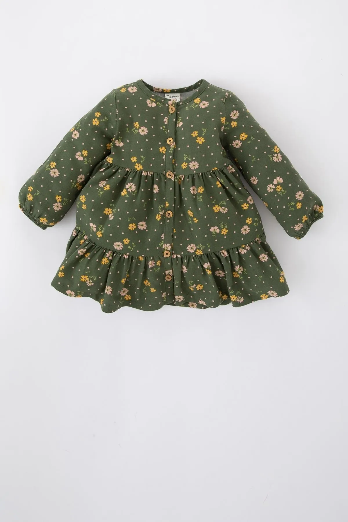 DeFacto  Geblümtes, langärmliges Twillkleid für Mädchen