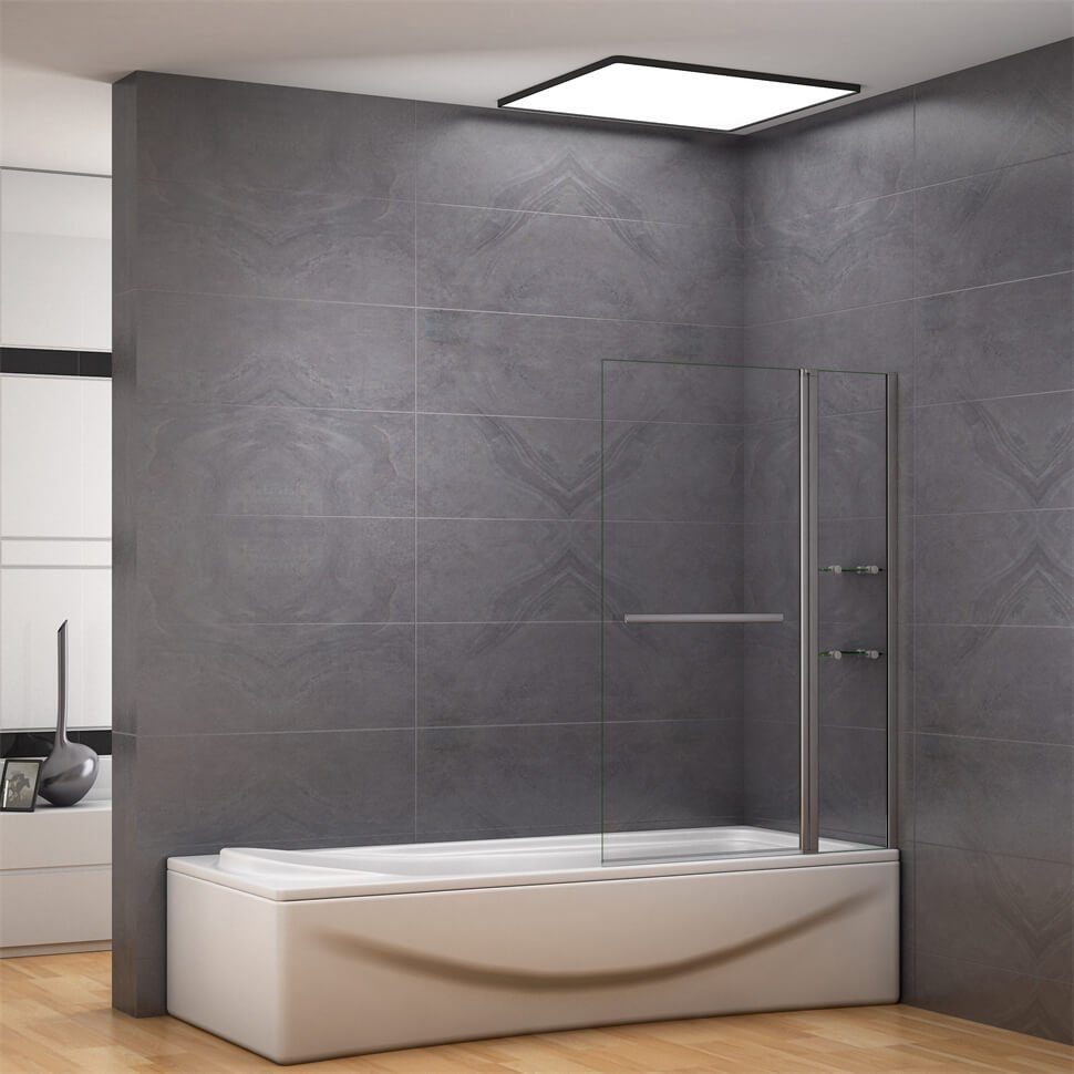 duschspa Badewannenaufsatz Badewannenaufsatz Glaswand auf Badewanne Duschkabine Duschwand, Einscheibensicherheitsglas, Sicherheitsglas, (Set), Glas
