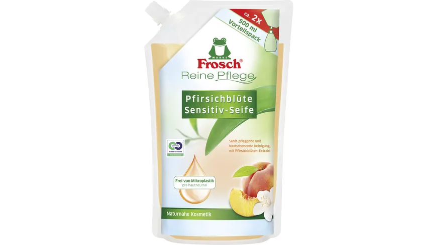 Frosch Reine Pflege Sensitiv Seife Pfirsichblüte 500 ml 500 ml