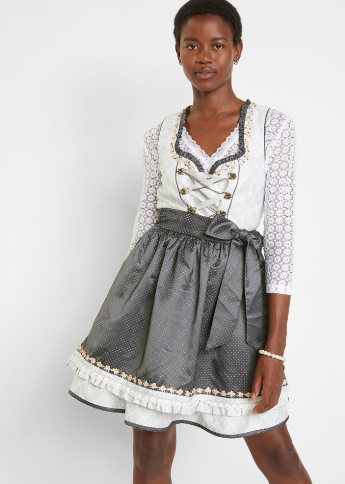 Dirndl mit Schürze, kniefrei (2-tlg. Set)