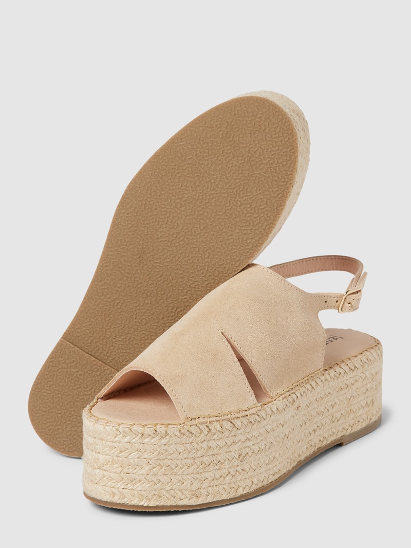 Sandalen mit Plateau-Sohle Modell 'Avignon' in beige