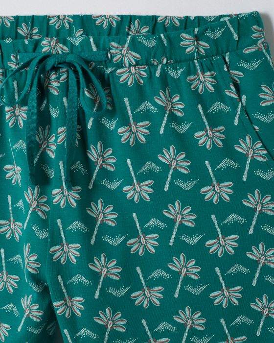 Pyjama dentelle pur coton peigné