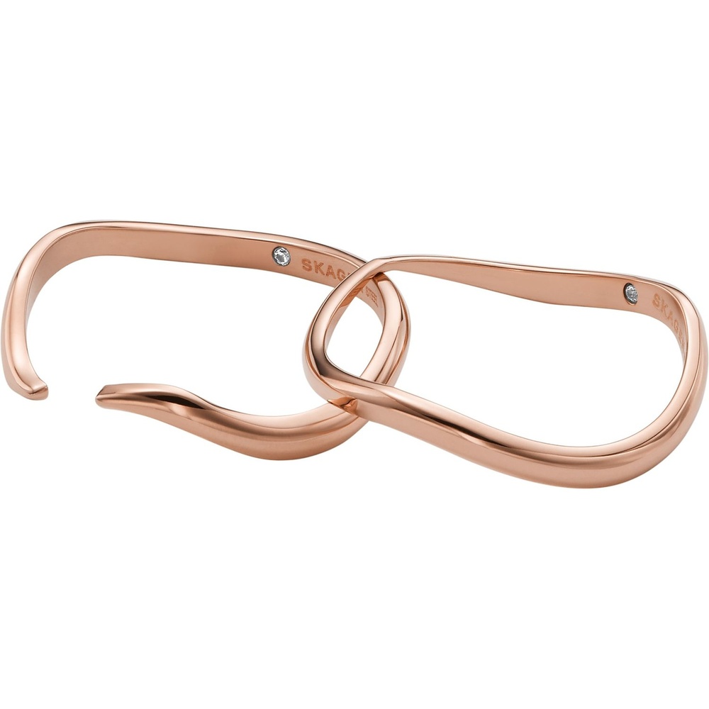 Skagen Bague pour femme Acier inoxydable or rose Bague