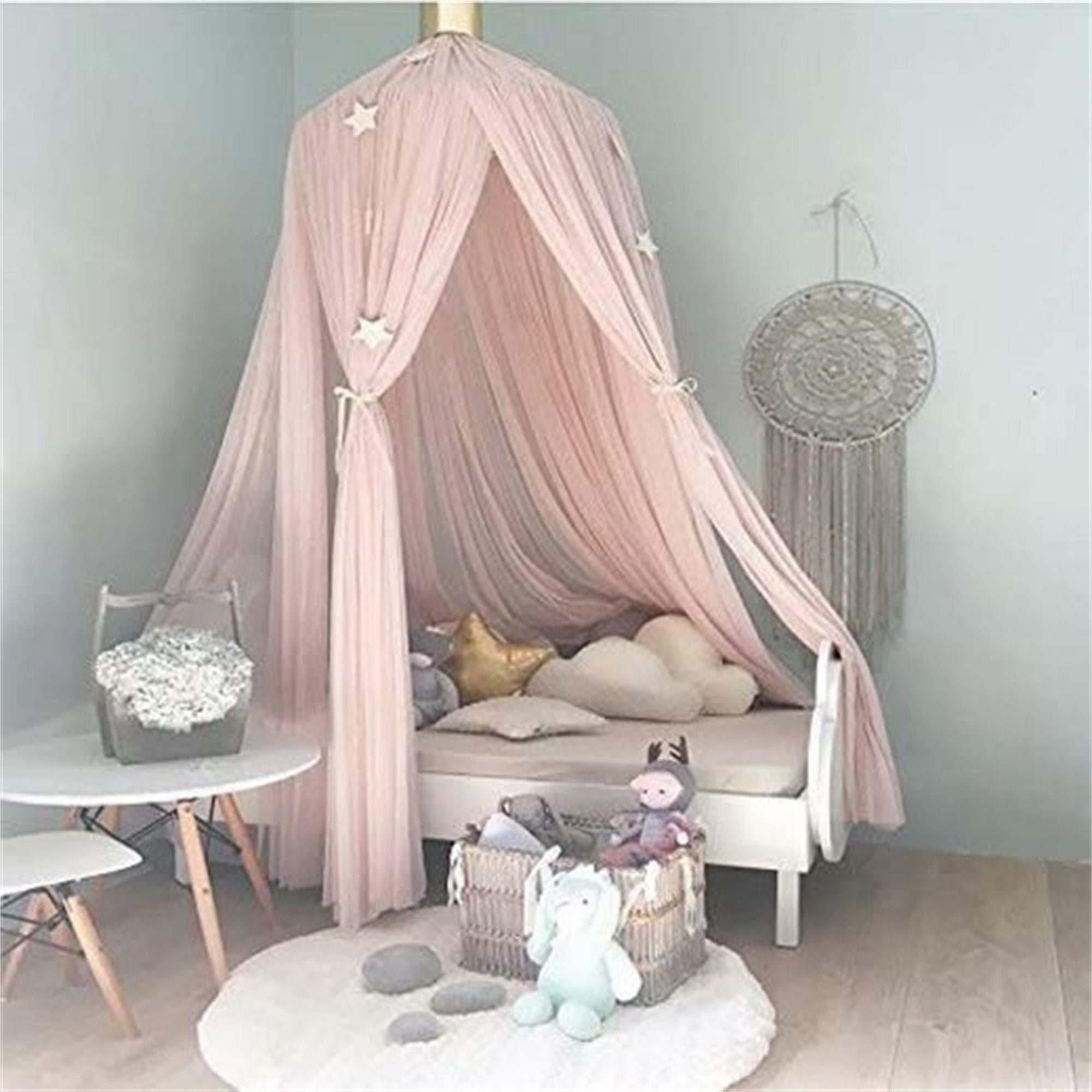 flowgoer Moskitonetz Moskitonetz Bett Himmel Himmel Babybett Polyester Stoff Romantischer