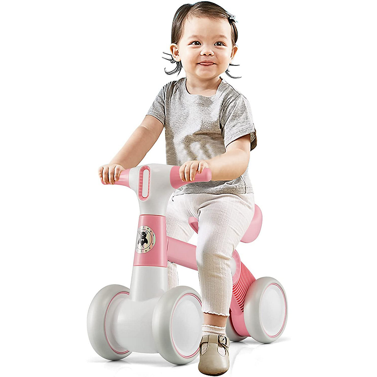 Laufrad ab 1 Jahr Lauflernrad ohne Pedal mit 4 Rädern