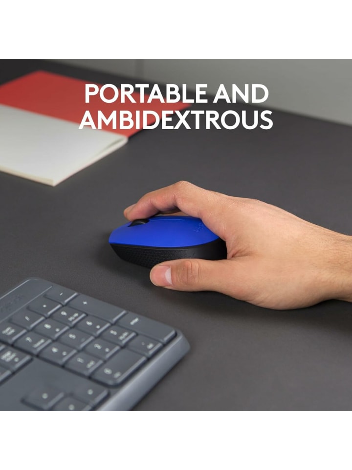 Logitech Wireless M171 Kabellose Maus in Blau - Ideal für Büro und in Blau günstig kaufen onesize