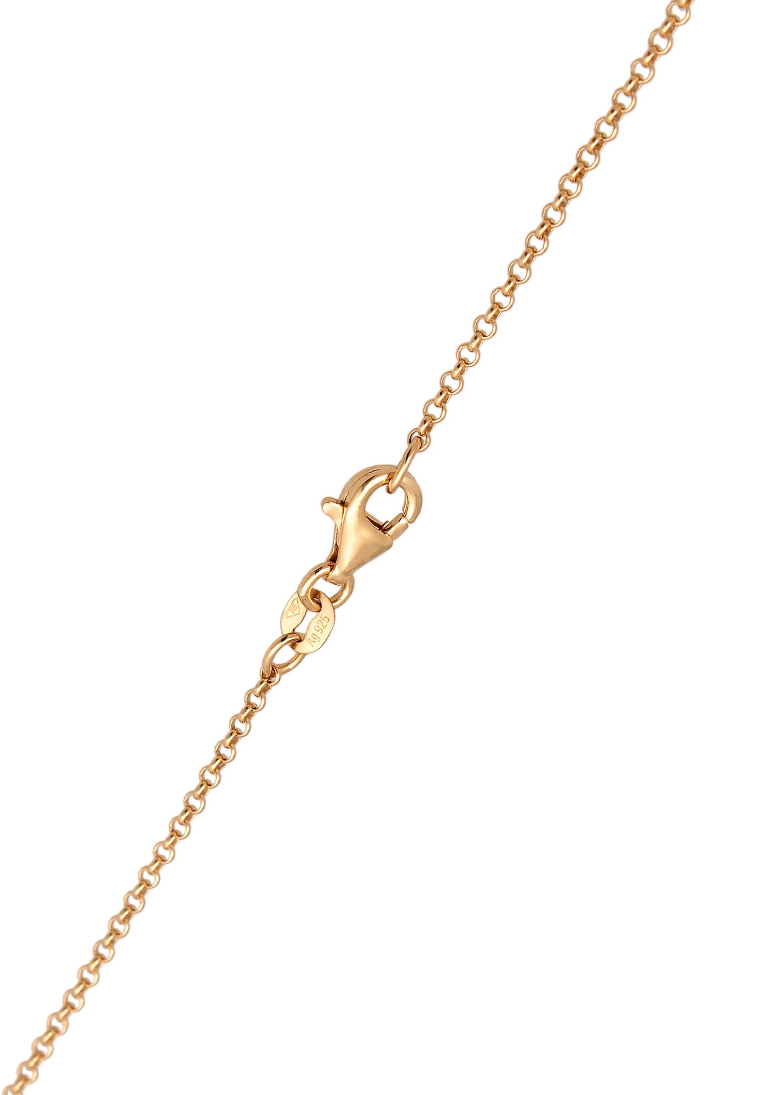 Ciondolo da donna Elli a forma di cuore traforato e martellato in argento sterling 925 placcato oro