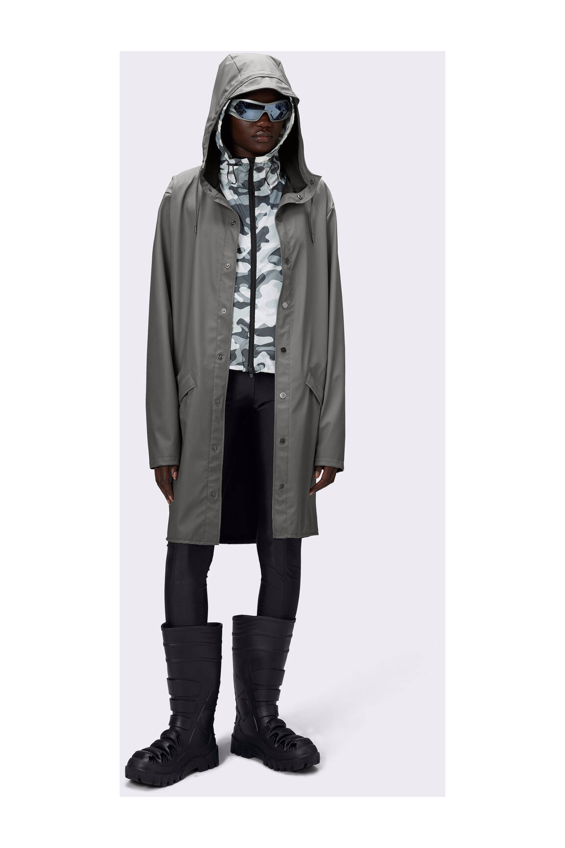 Rains Impermeables Trenchs Unisexe couleur gris