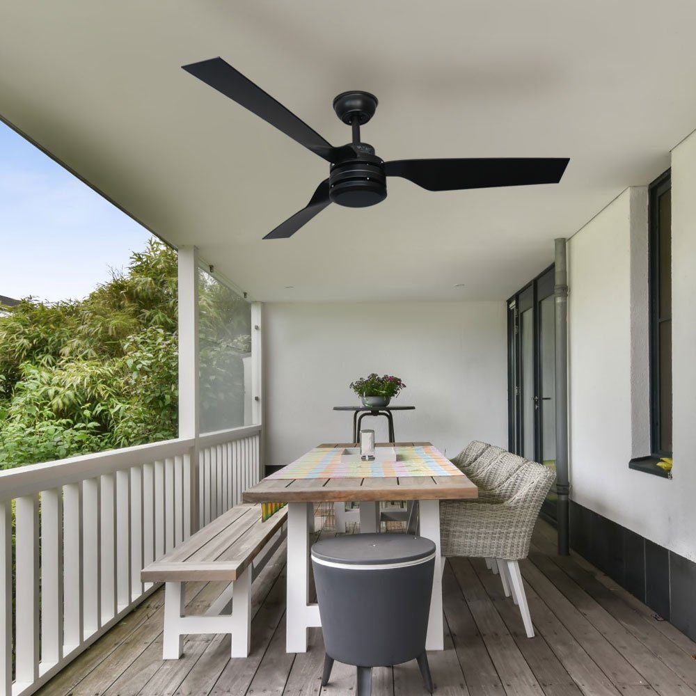 etc-shop Deckenventilator, Decken Ventilator mit Fernbedienung Wohnzimmer Lüfter Kühler schwarz