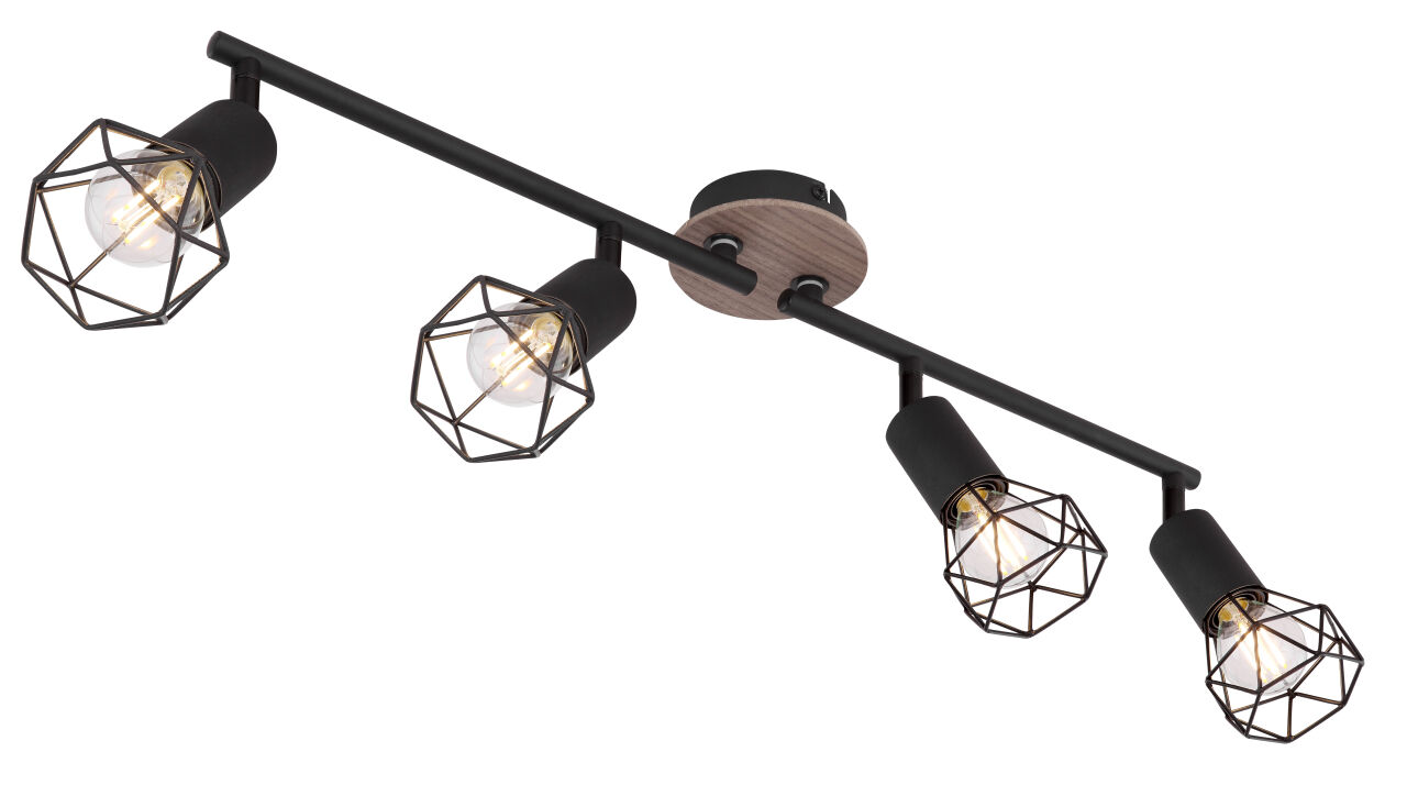 Globo Lighting - XARA I - Strahler Metall schwarz, 4x E14
