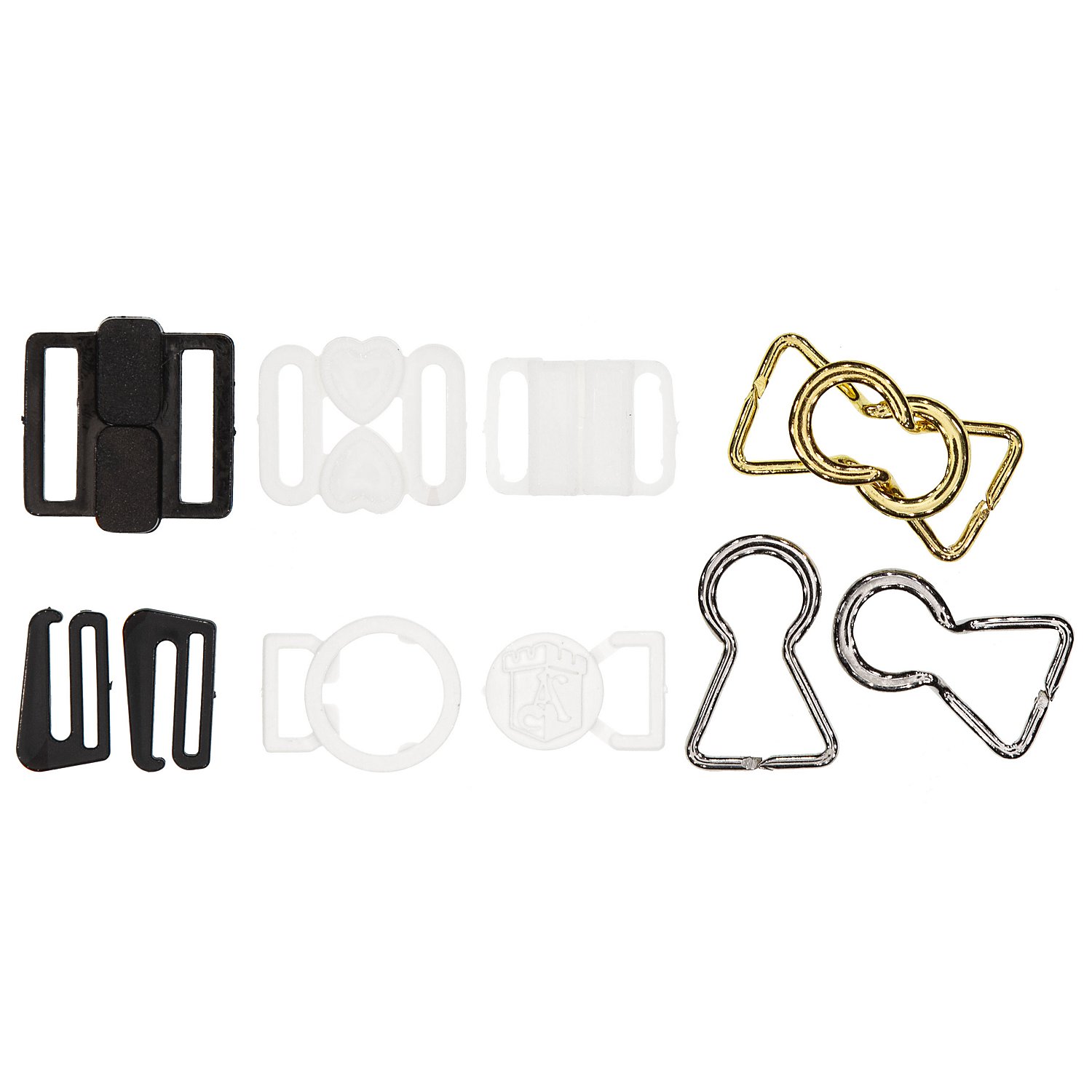 buttinette Bikiniverschlüsse, Größe: 15 x 25 mm, Inhalt: 7 Stück