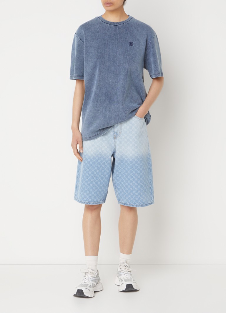 T-shirt a coste Daily Paper Abasi con logo ricamato