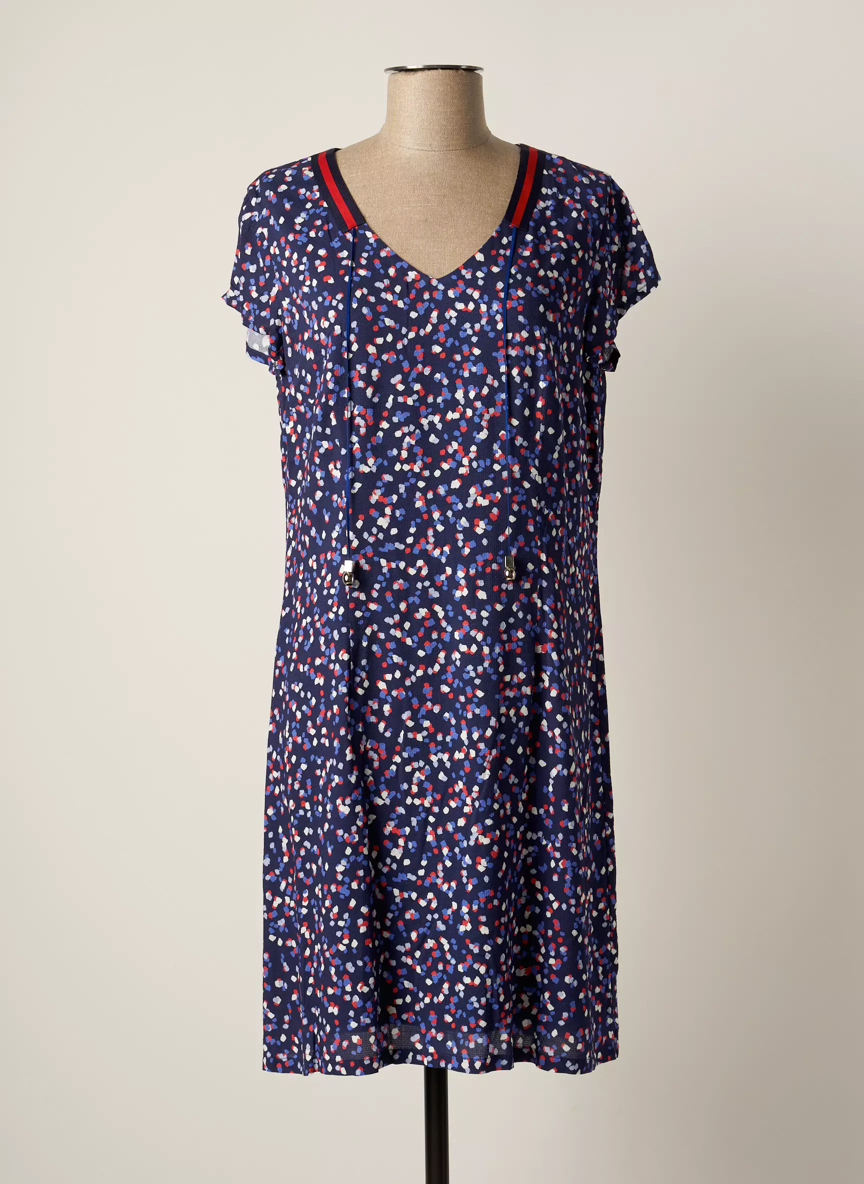 Pause Cafe Robes Mi Longues Femme couleur bleu