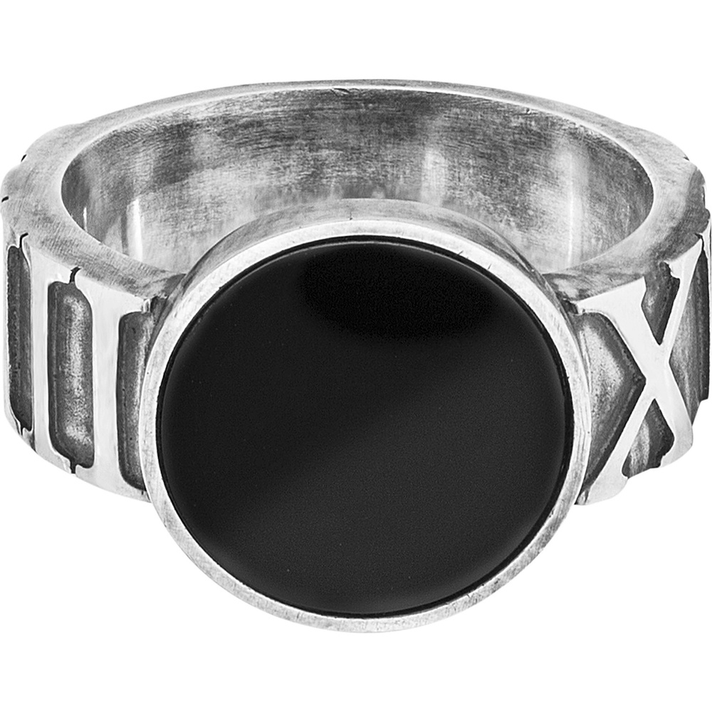 caï Bague pour hommes 925 Argent noir Bague