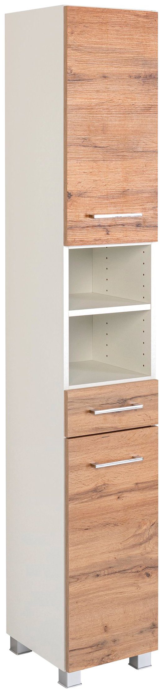 HELD MÖBEL Badmöbel-Set Avignon, (3-St), mit 3D-Spiegelschrank mit LED-Aufsatzleuchte