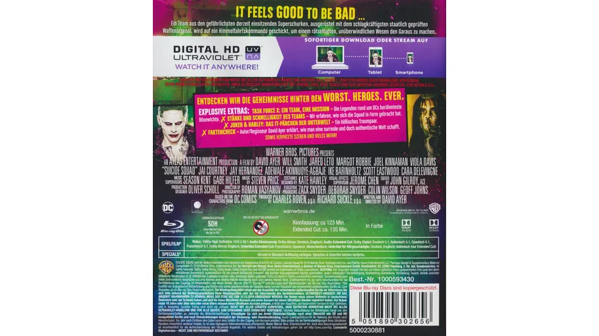 Suicide Squad (Kinofassung & Extended Cut)  [2 BRs]
