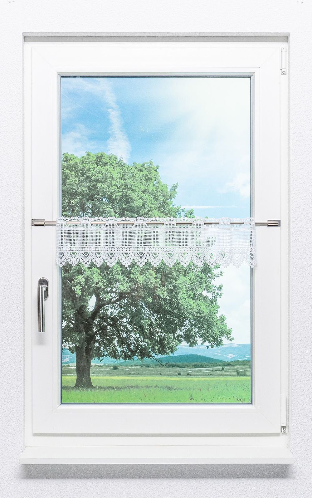 Scheibengardine Rustika, LYSEL®, (1 St), transparent, HxB 14x40cm