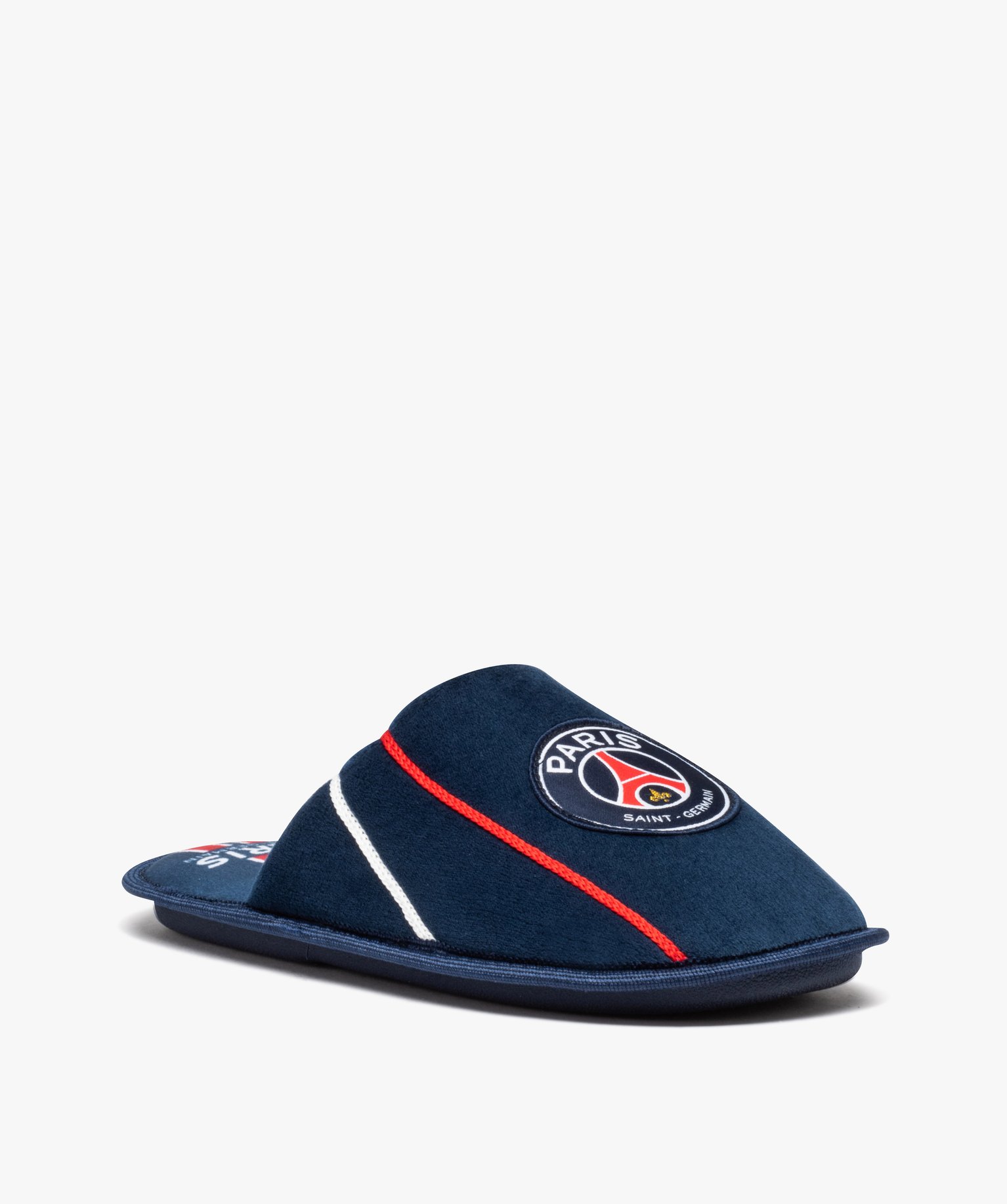 Chaussons homme en velours imprimés foot - Paris Saint Germain bleu | GEMO