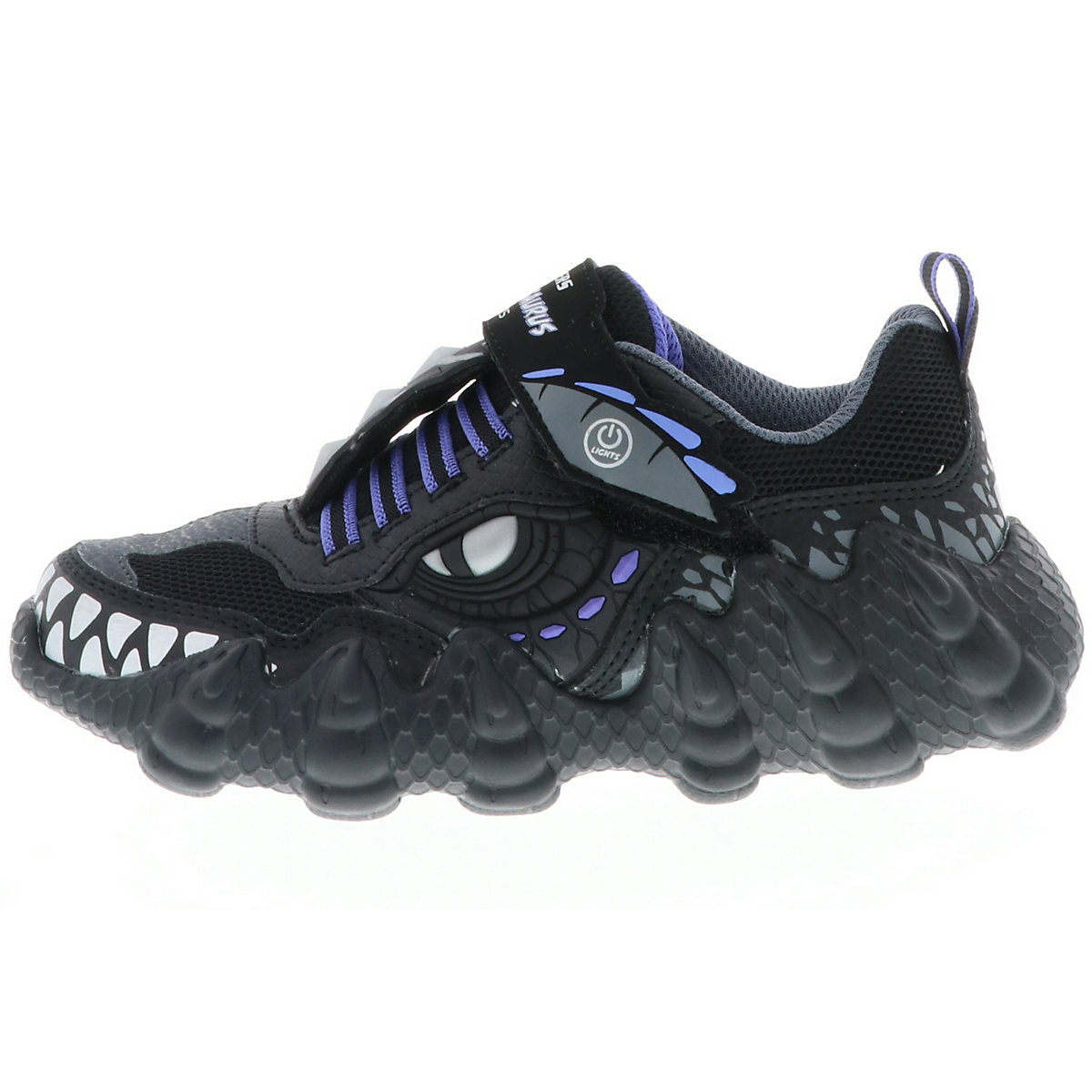 400112L/BKCC S Lights-Skech-O-Saurus Lights-Dino-Tracker Kinder Jungen Sneaker Turnschuhe Halbschuhe schwarz/grau/blau