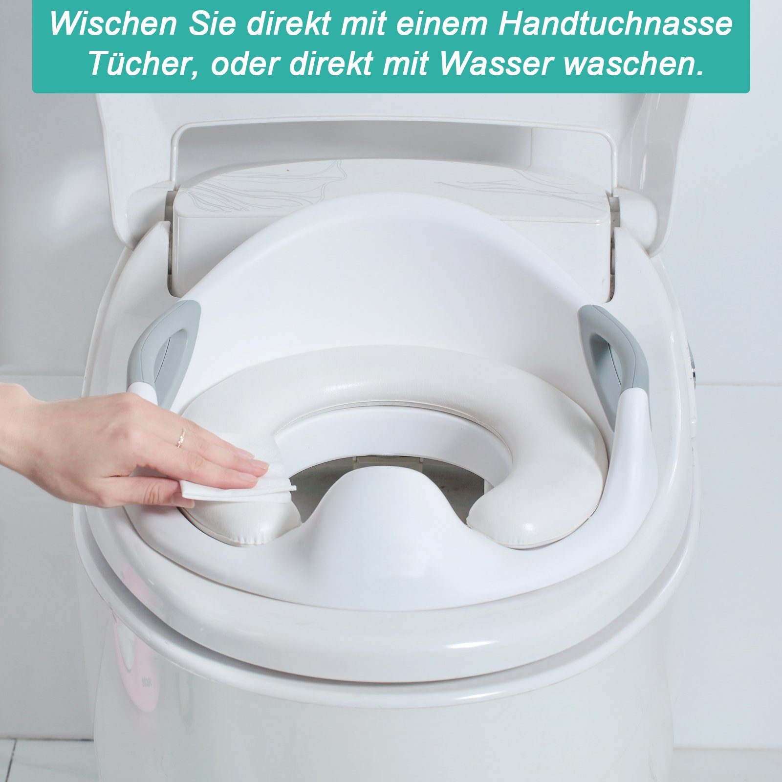 BeebeeRun Baby-Toilettensitz Kinder Toilettentrainer WC-Sitz, Kloaufsatz passt auf Runde und Ovale Toiletten