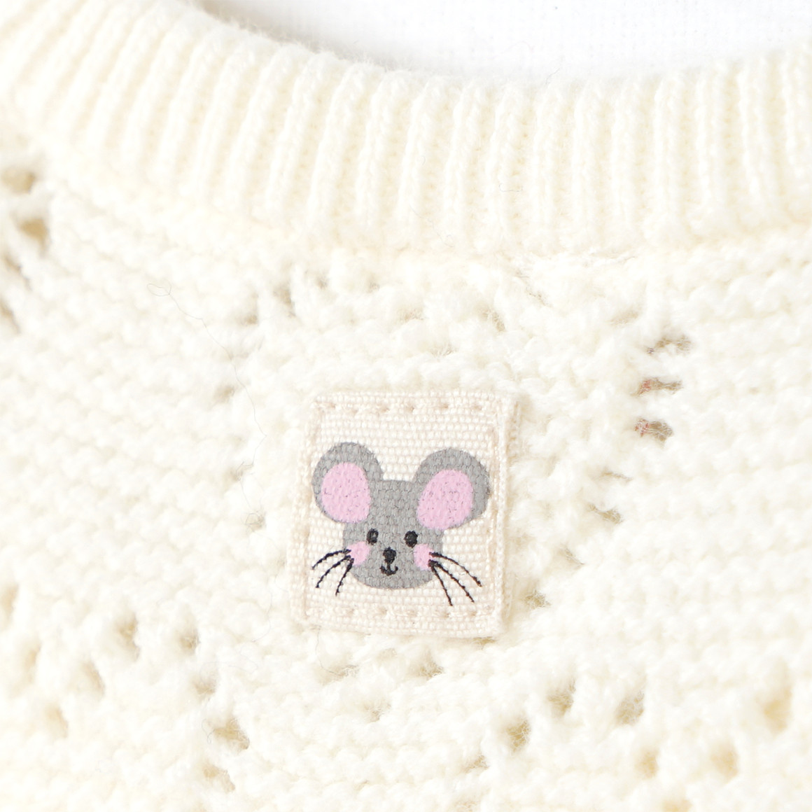 Newborn Strickpullover mit Ajour-Muster