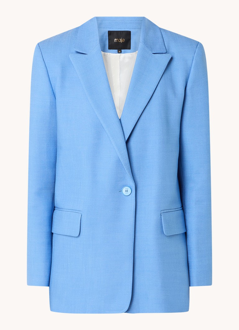 Maje Blazer with shoulder pads and flap pockets