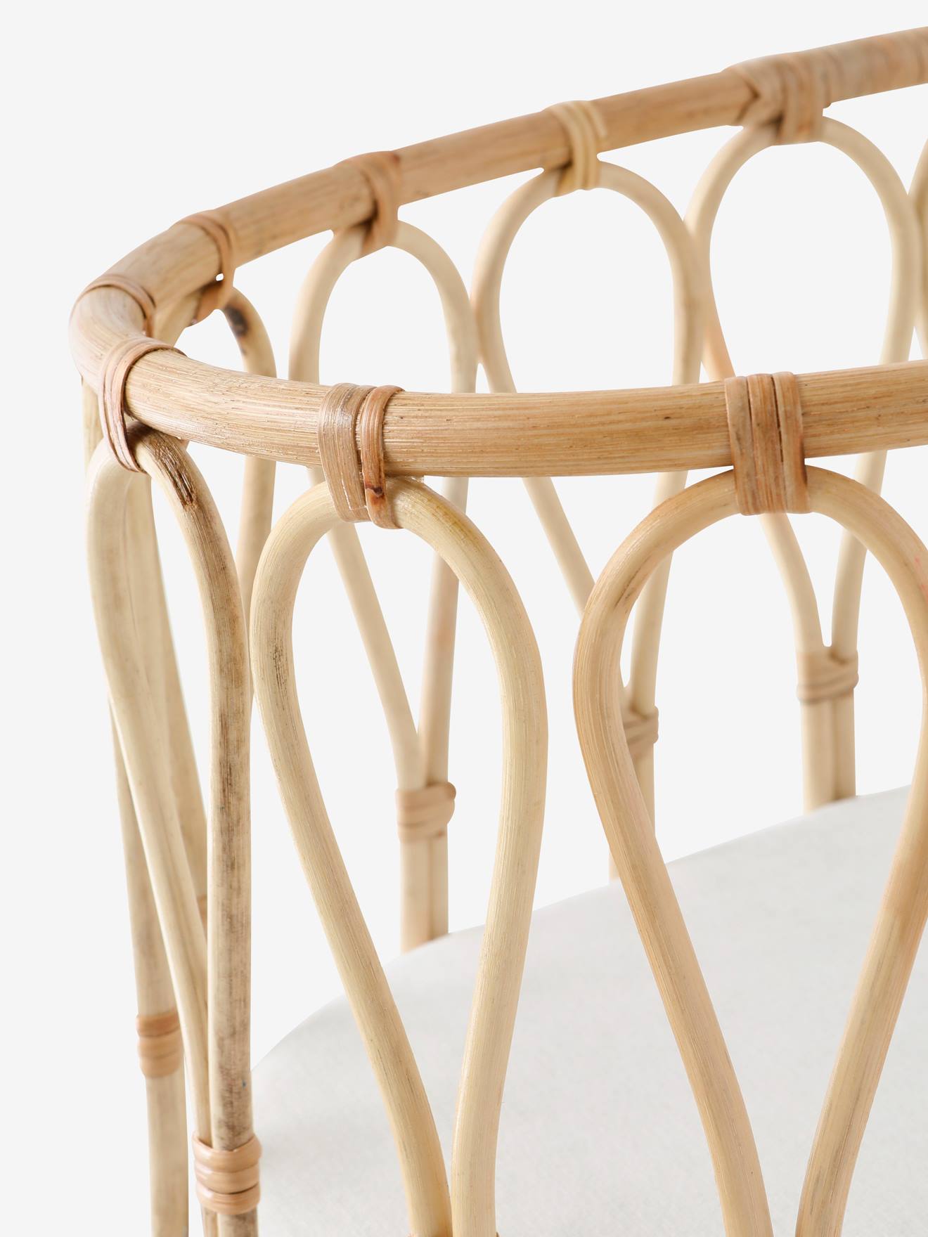 Vertbaudet Puppenbett aus Rattan MINI BOHO - natur