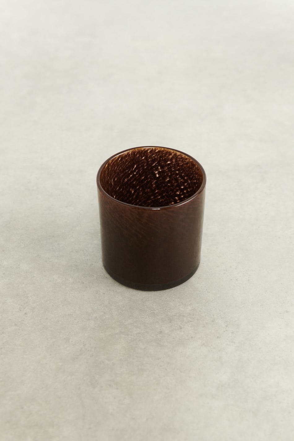 Glass m candle holder