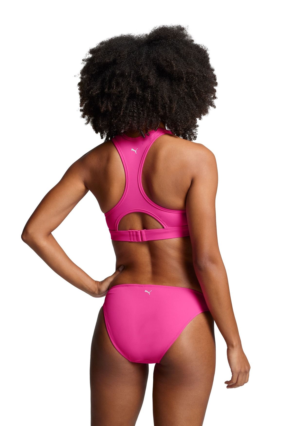 PUMA Neon Pink Damen-Racerbak Bikini-Oberteil